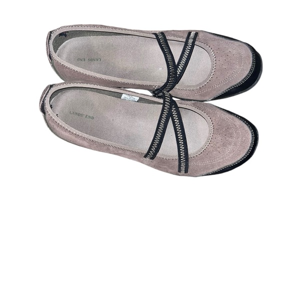 Lands‎ End Brown Mary Jane Flat Shoe Women Size 9.5 - Picture 4 of 4